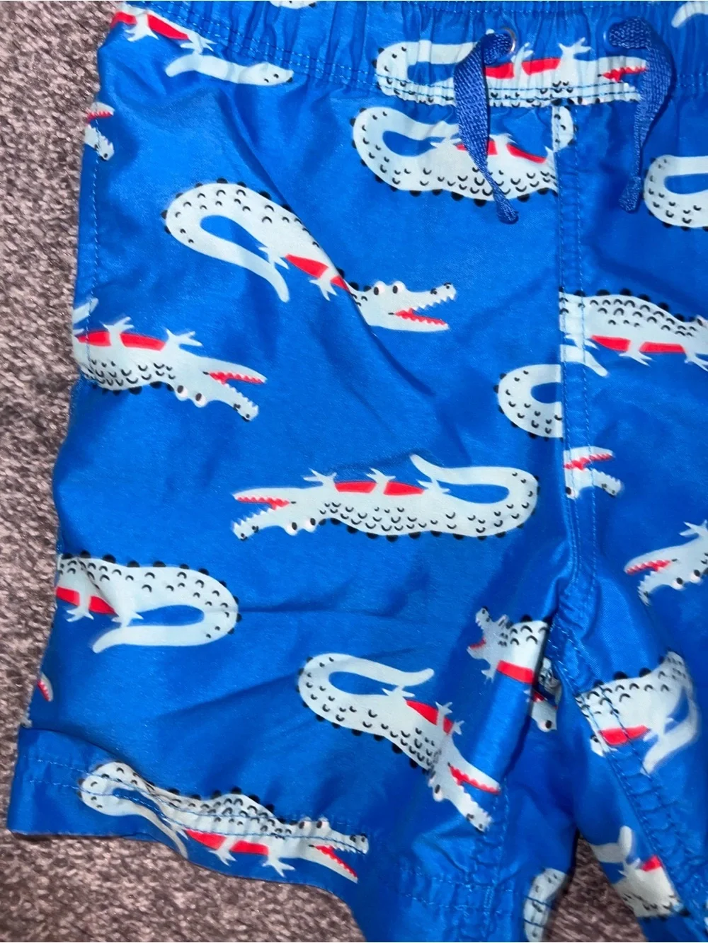 Hanna andersson Blue Alligator Print Swim Trunks size 5